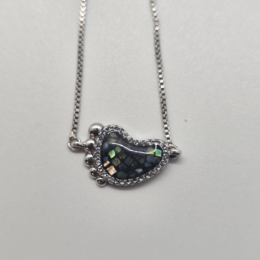 Elegant Silver and Black Pendant Necklace